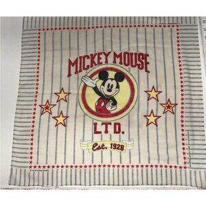 VTG Late 1980s Mickey Mouse Bandana LTD Est 1928 J.A. Woronowicz Disney Made USA